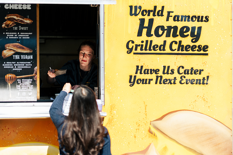 food truck at the wellness walk