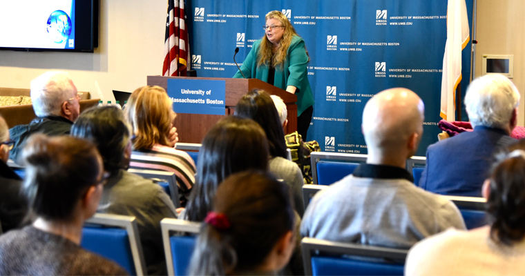 Professor of Remote Sensing Crystal Schaaf talks about her student and the work in her lab. 