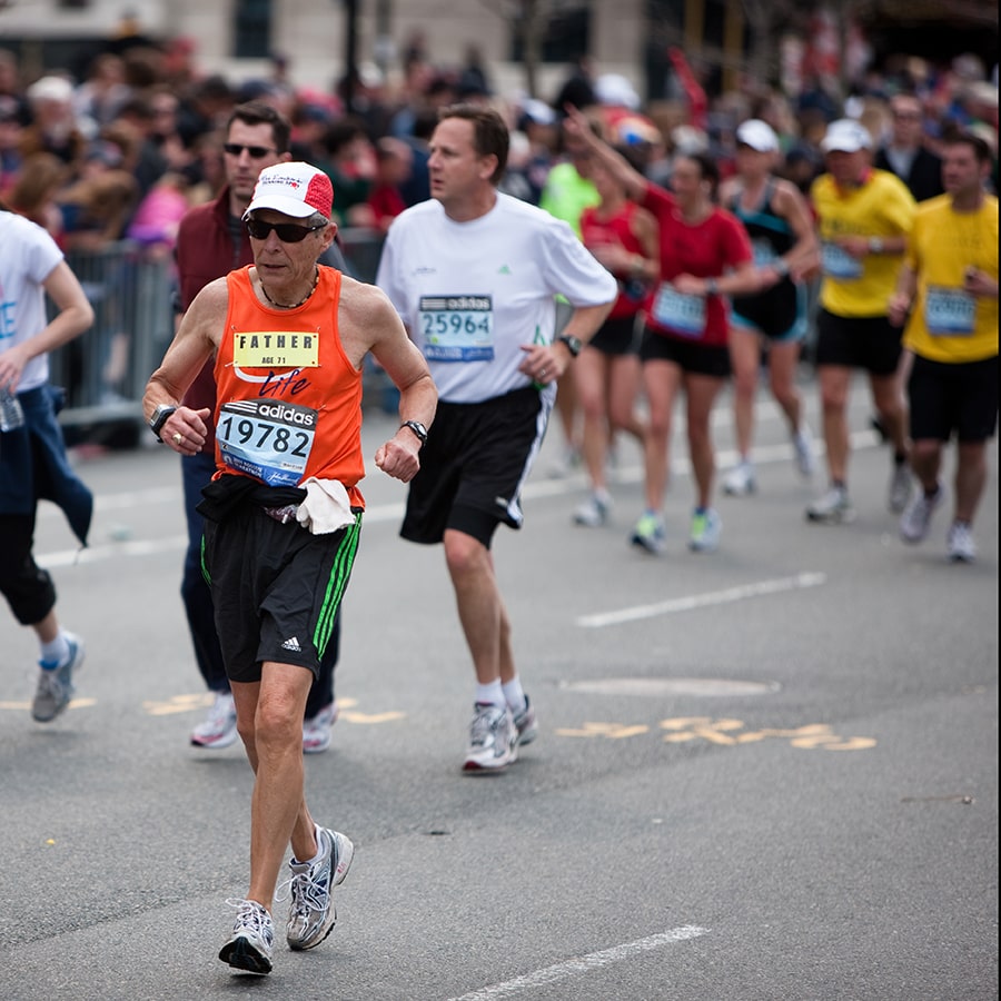 Boston Marathon runners