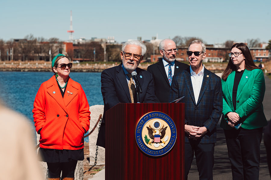 Chancellor speaks at $1M funding event with Congressman Lynch