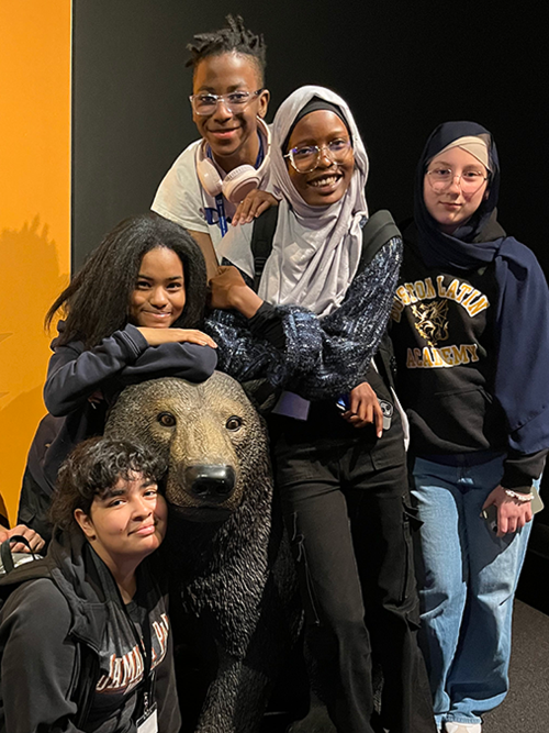 Summer participants at a fieldtrip